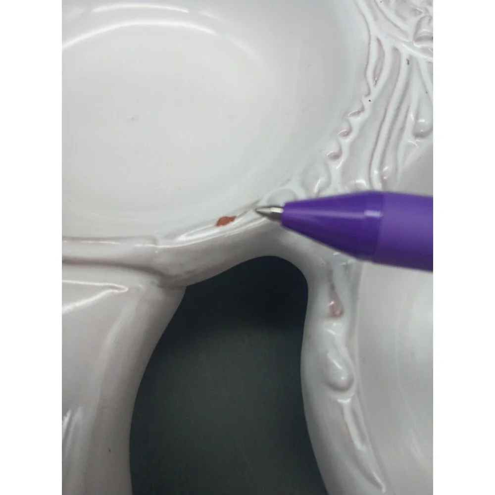 Style Eyes Baum Brothers Embossed Whiteware Baking Dish With 6 Round Cups